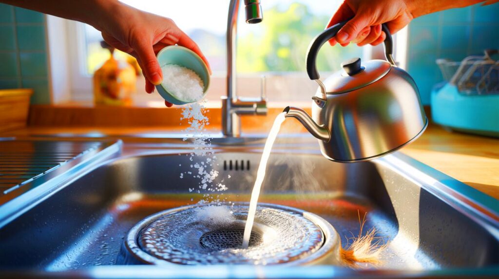 Abfluss verstopft? 5–7 EL salz + 2 liter heißes wasser: so lösen sie es in 60 sekunden zu hause