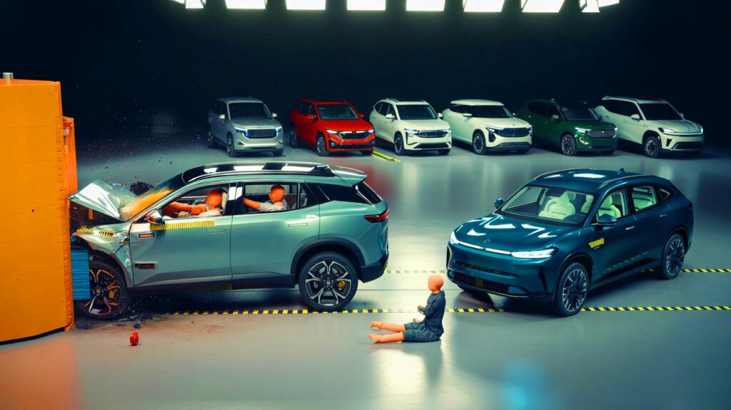 Crashtest für dein nächstes china-e-suv: sieben modelle, 5x fünf sterne, 1x vier, 1x drei – und du?