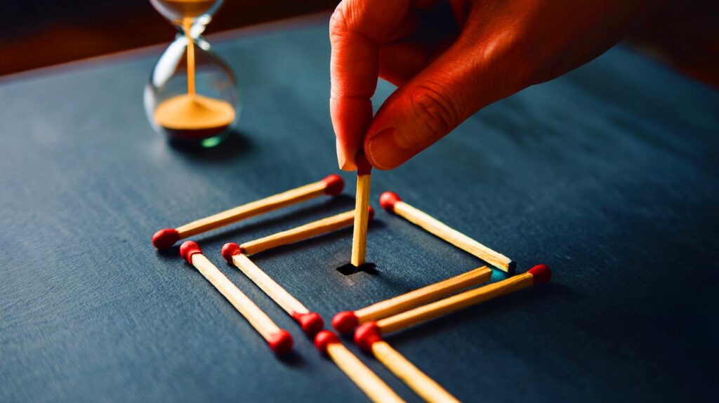 High IQ-test mit 4 streichhölzern, 1 zug, 30 sekunden: schaffst du das quadrat aus dem plus?