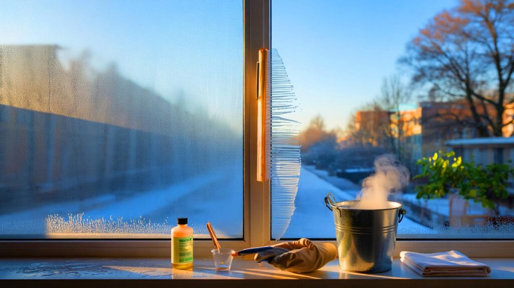 Nur ein Löffel im Putzwasser – und Ihre Fenster bleiben bis zum Frühling kristallklar