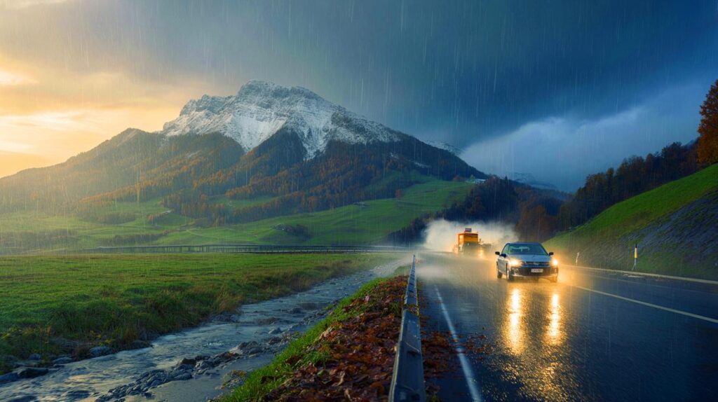 Regenwalze trifft dich am alpenrand: heftige 60–90 liter, 30 cm schnee ab 1400 m – bereit?